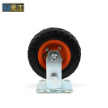 6 inch Heavy Duty Flat Plate Rigid Inflatable Casters and Wheels